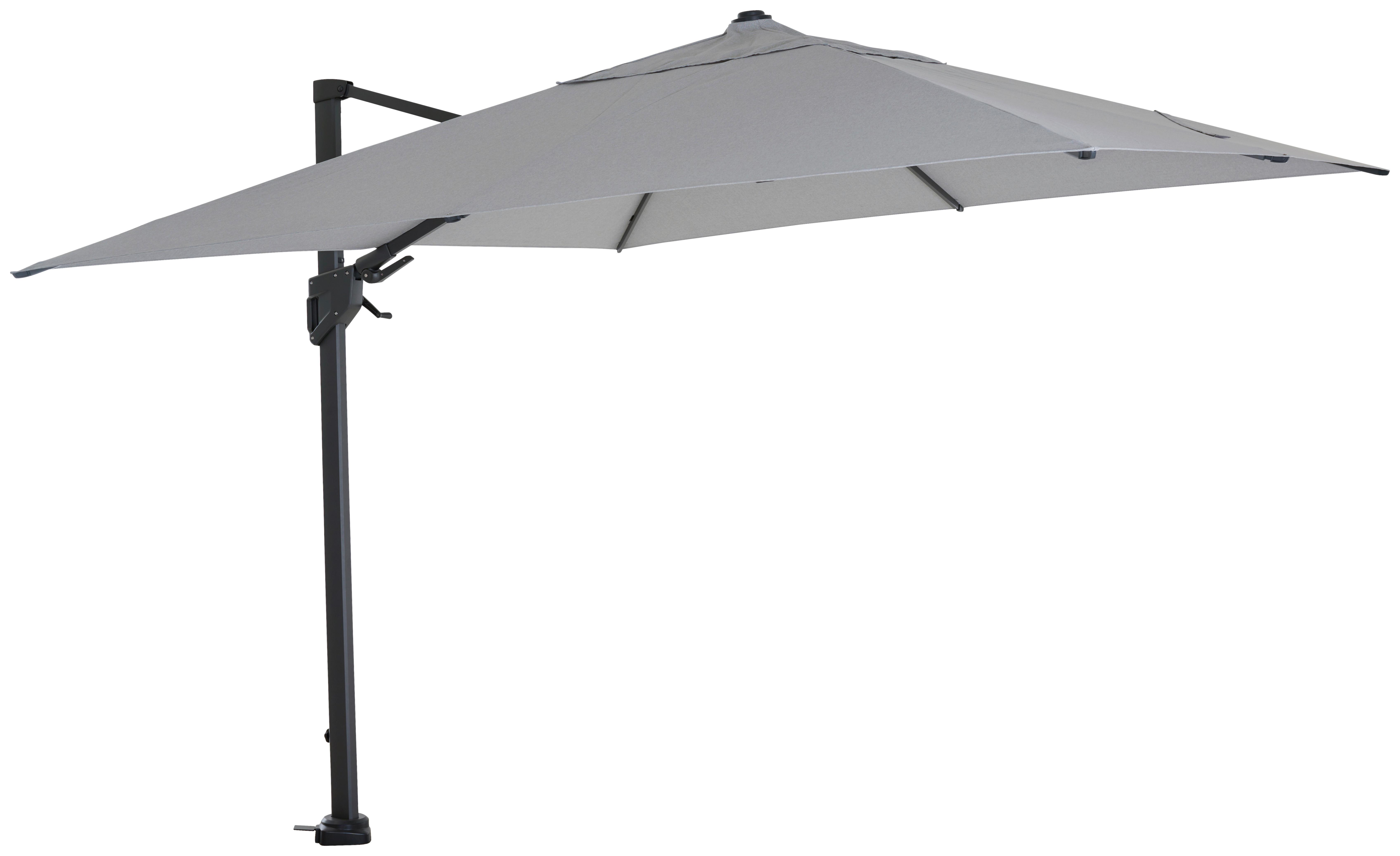 Ampelschirm BxL: 300x300 cm Schutzhülle Anthrazit/Hellgrau