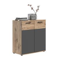 Komoda sivá/farba duba - sivá/farba duba, kompozitné drevo/plast (80/87/40cm) - MID.YOU