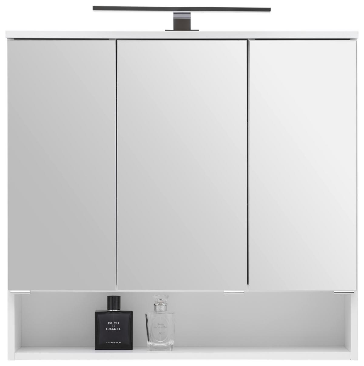 Badezimmer Fresh Weiß B: 160 cm - Weiß, KONVENTIONELL, Holzwerkstoff (160/168,5/46,5cm) - Ondega