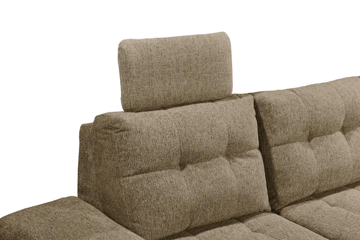 Wohnlandschaft Durban U Terracotta U: 170/324/218 Cm - Sandfarben/Schwarz, KONVENTIONELL, Textil (170/324/218cm) - MID.YOU