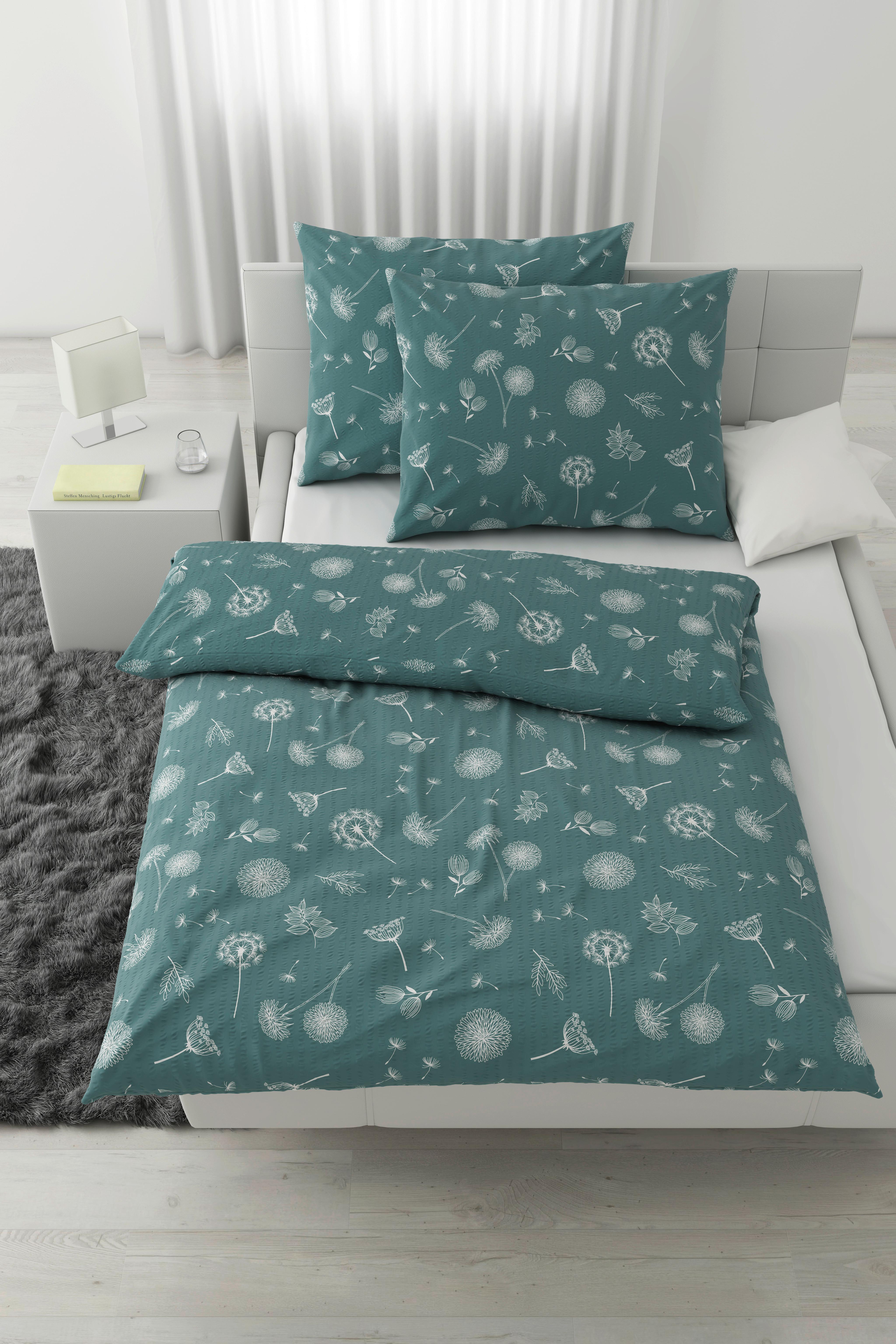 POSTEĽNÁ BIELIZEŇ PUSTEBLUME XXL - modrá, Konventionell, textil (200/220cm) - Modern Living