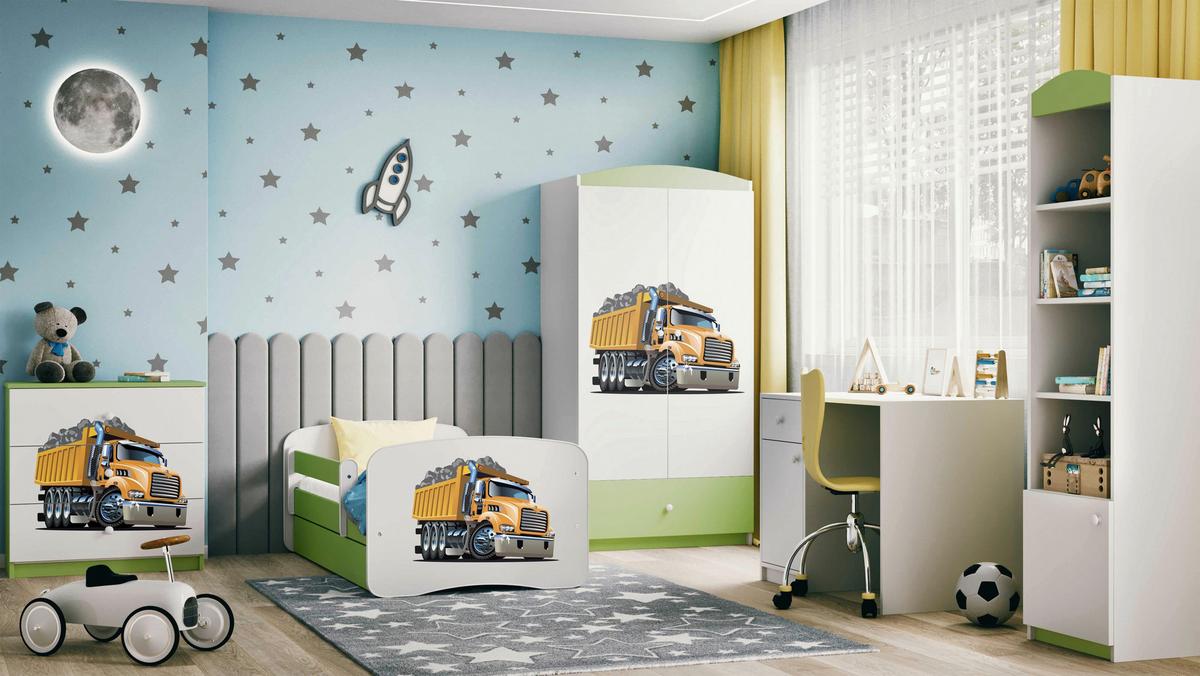 Kinder-/Juniorbett Babydreams inkl. Matratze 80x160 - Birkefarben/Weiß, MODERN, Holz/Holzwerkstoff (80/160cm) - MID.YOU