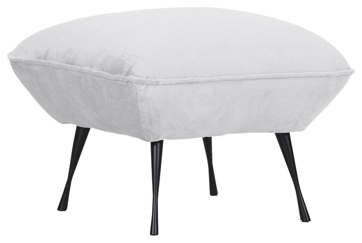 Hocker Lorris - Schwarz/Weiß, KONVENTIONELL, Textil (60/49/53cm) - MID.YOU