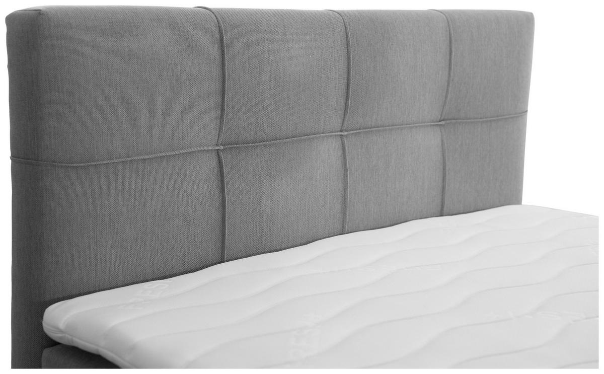 Čalouněná postel FREDDIE 100x200 cm, šedá - šedá/černá, Moderní, kov/textil (100/200cm)