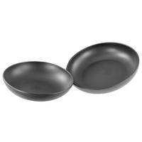 Schüsselset Uno Schwarz 2-teilig - Anthrazit, Basics, Keramik - Creatable