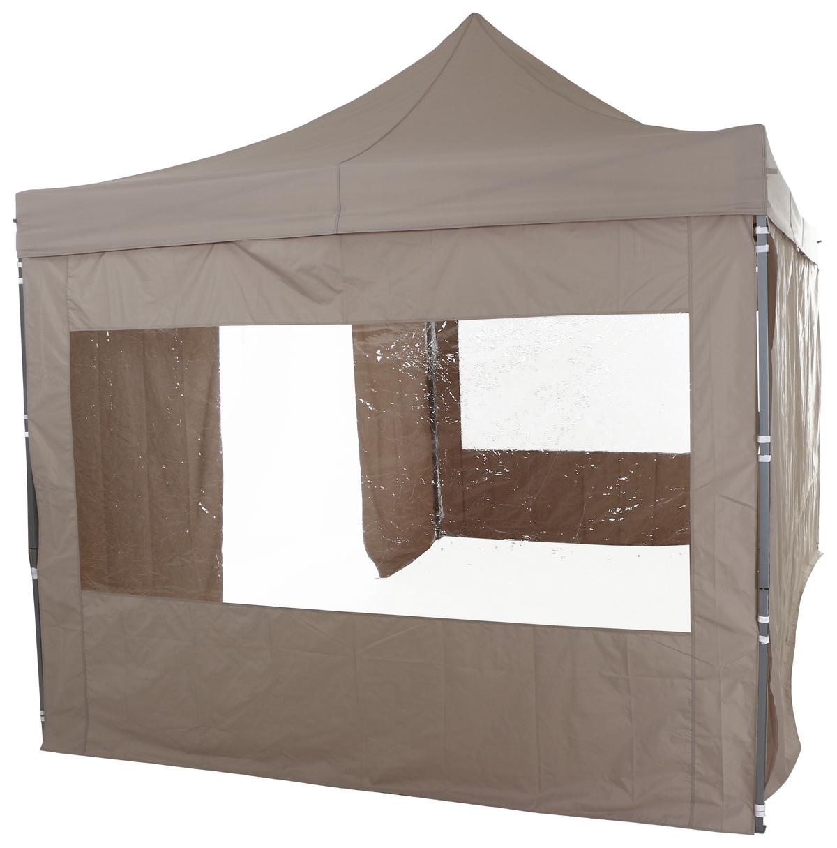 Pavillon L30551 450x300 Cm Seitenteilen + Uv-Beständig - Taupe, KONVENTIONELL, Textil/Metall (450/330/300cm) - Siena Garden