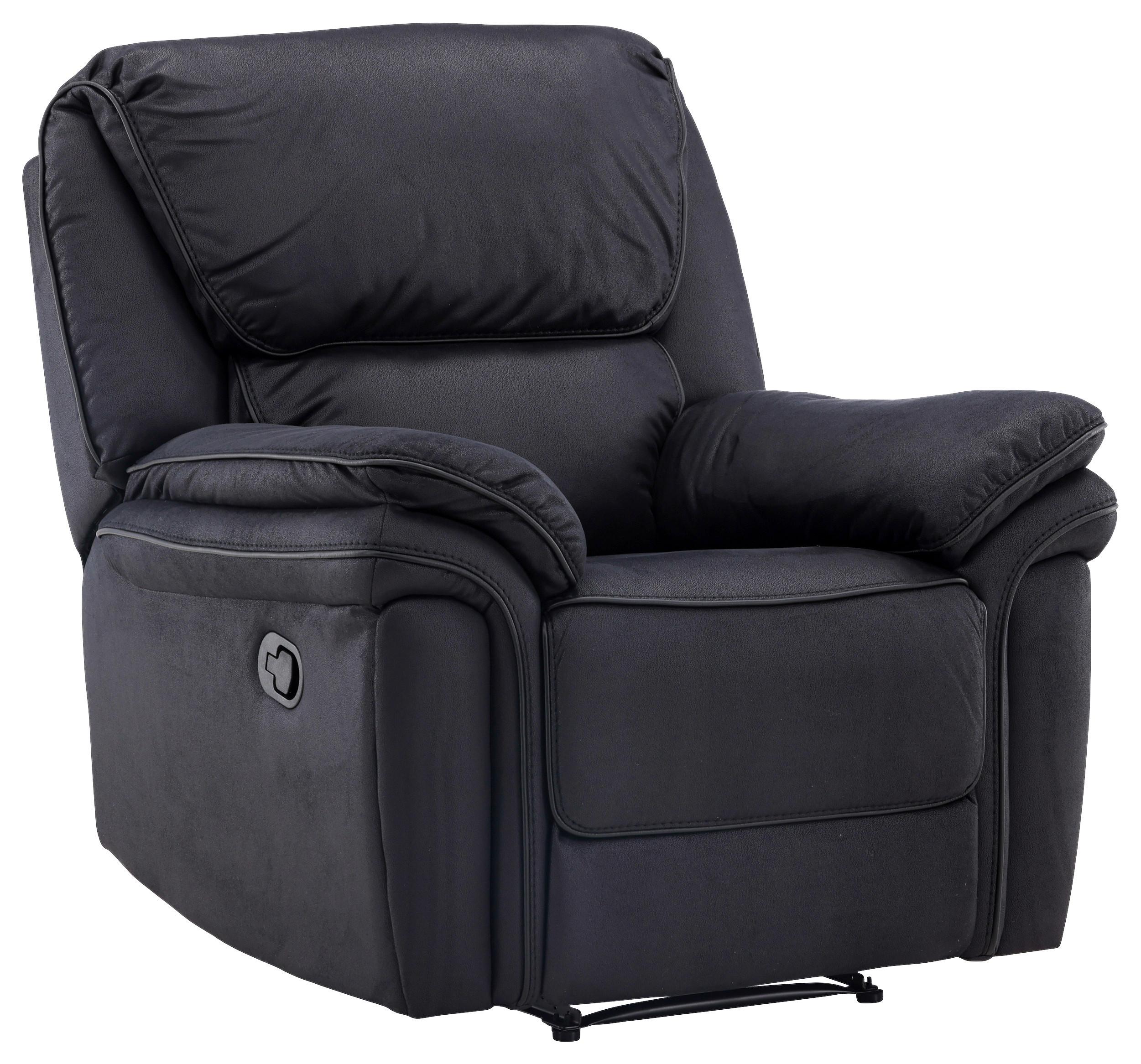 Fernsehsessel Saranda - Schwarz, Design, Kunststoff/Textil (104/103/99cm) - Livetastic