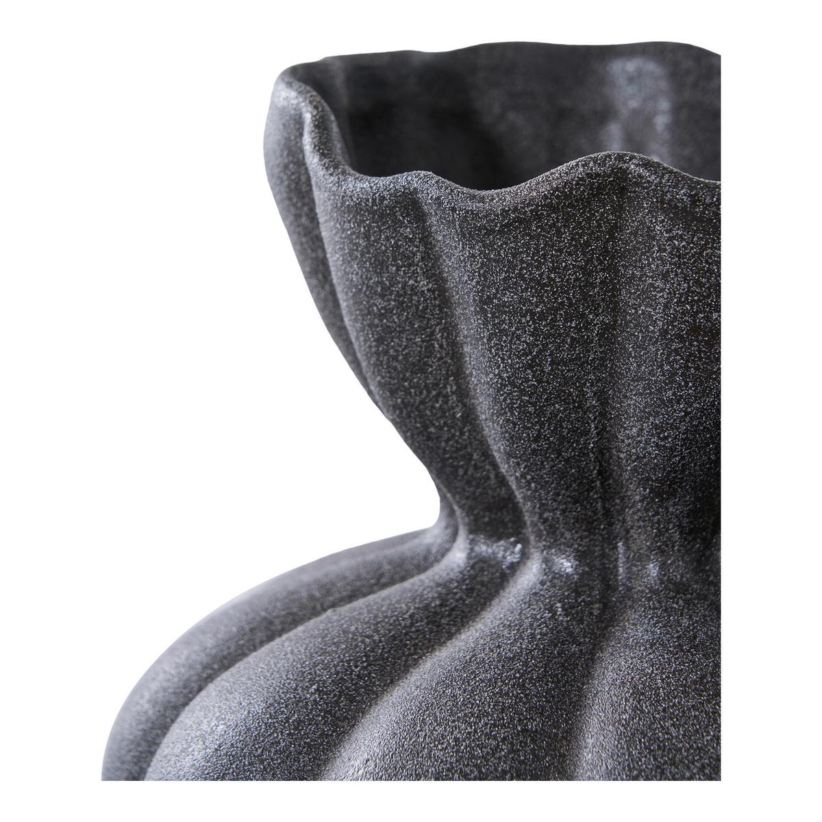 Vase Schwarz B: 17,2 Cm - Schwarz, Design, Keramik (17.2/19.4/17.2cm)