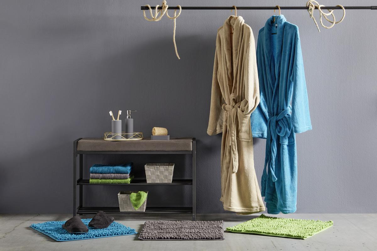 KÚPEĽŇOVÁ PREDLOŽKA Uwe, 60/100cm, petrolejová - petrolejová, textil (60/100cm) - Modern Living