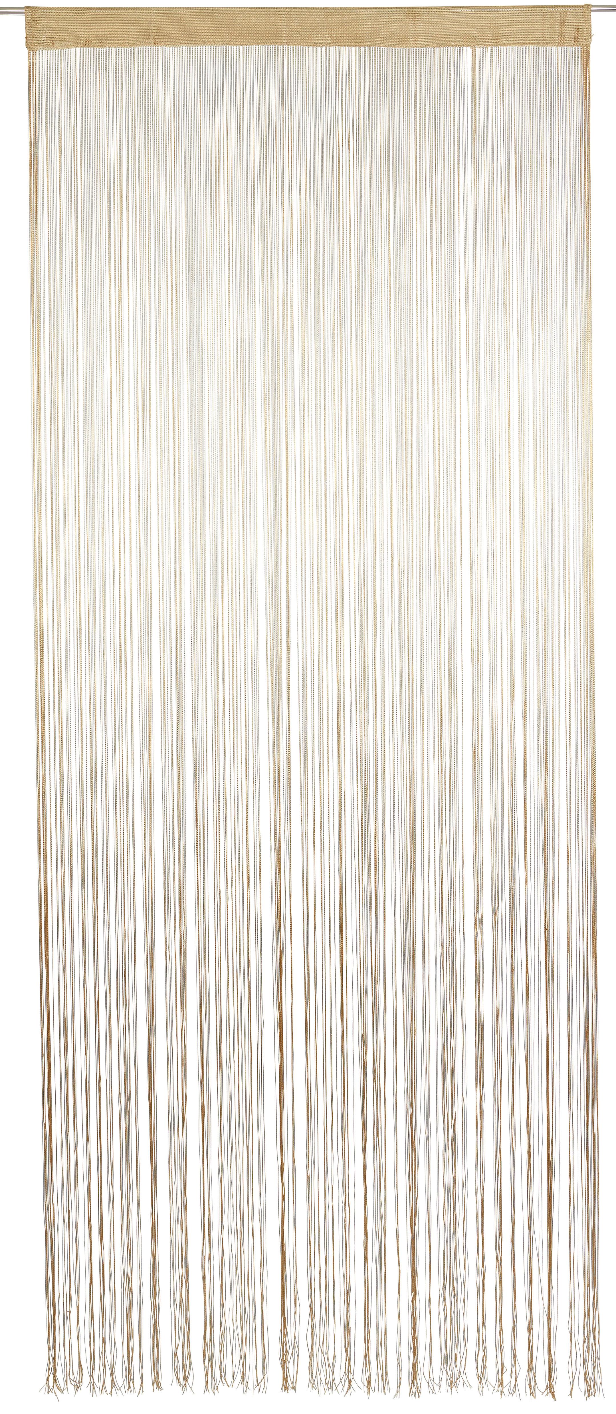 Fadenvorhang + Stangendurchzug Marietta 90x245 Cm Natur - Naturfarben, KONVENTIONELL, Textil (90/245cm) - Ondega