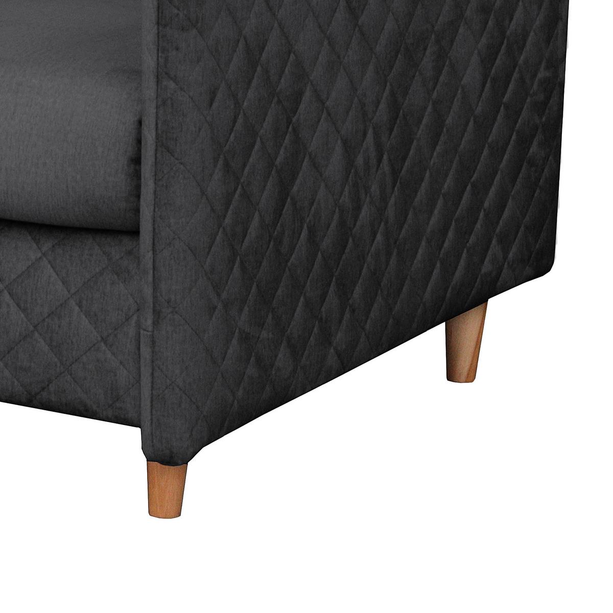Schlafsofa Sana Anthrazit B: 175 cm - Anthrazit/Naturfarben, Design, Textil (175/95/103cm) - Livetastic