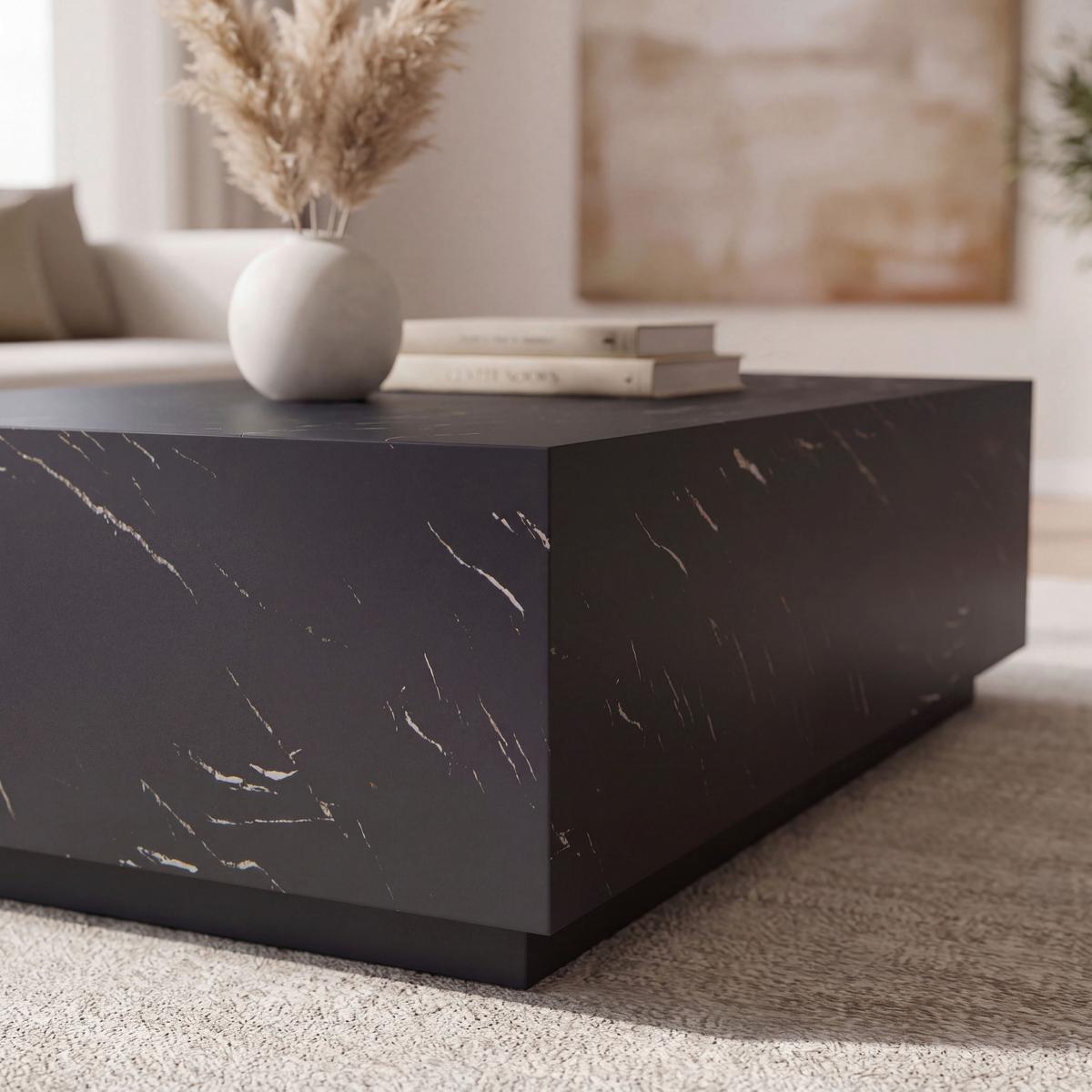 KONFERENČNÍ STOLEK ELLIS - černá, Moderní, kompozitní dřevo (120/35/80cm) - Bessagi Home