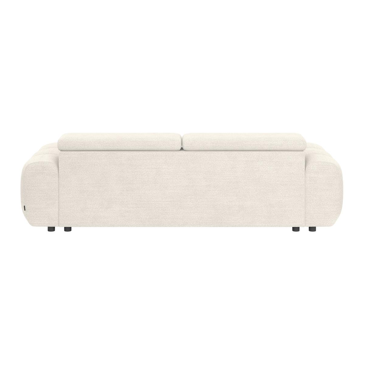 Big Sofa Bull Webstoff greige, B: 248 cm - Greige/Schwarz, Design, Textil (248/77-97/108cm) - Luca Bessoni