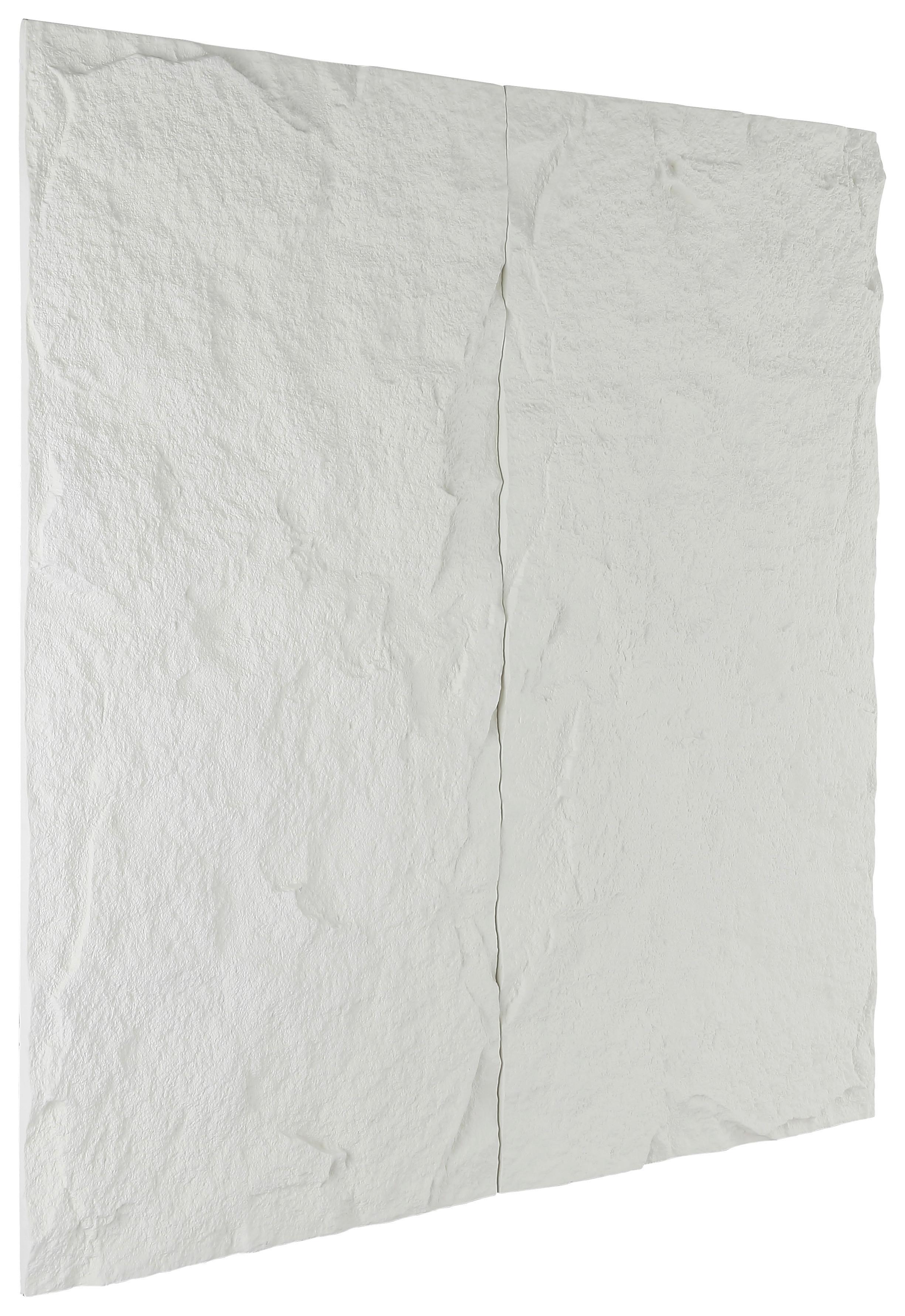 Wandpaneel Bergamo Weiß B: 120 cm - Weiß, MODERN, Kunststoff (120/60/3cm)
