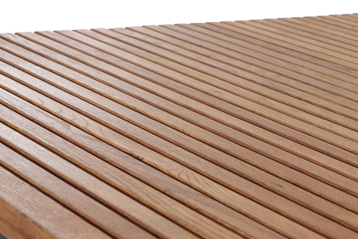 Gartentisch Robinienholz /Metall L 220 cm - Anthrazit/Robinienfarben, KONVENTIONELL, Holz/Metall (220/100/76cm) - Siena Garden