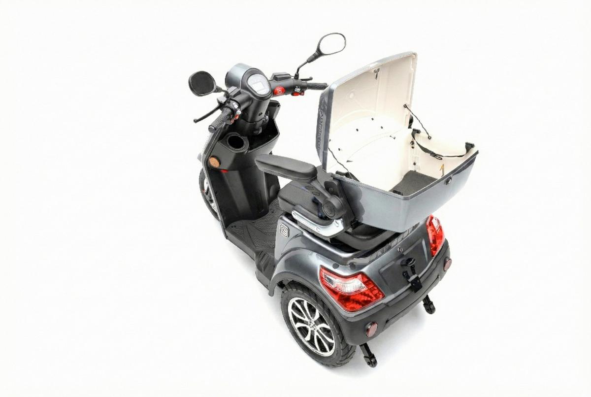 E-Seniorenmobil YOGI-IQL Lithium-Akku, 3-Rad, 1000W - Grau, Basics, Kunststoff/Metall (152/67/102cm)