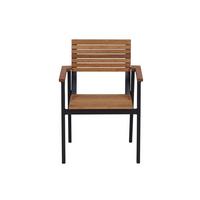 Gartensessel Stapelbar Aluminium, Robinieholz - Anthrazit/Robinienfarben, KONVENTIONELL, Holz/Metall (60/83/58,5cm) - Siena Garden
