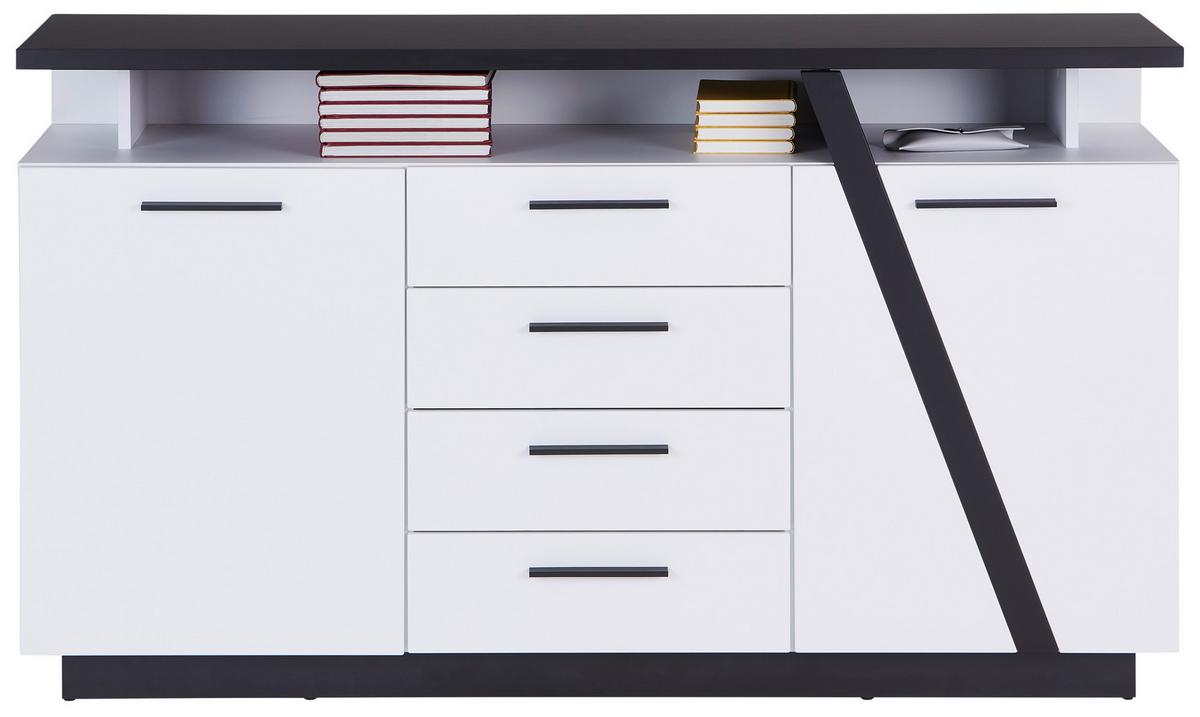 Kommode Mit Soft-Close B: 150,2 cm Maxi, Weiß/Grau - MODERN, Holzwerkstoff (150,2/90/41,9cm)