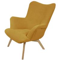 Kreslo Safin, žlté SAFIN - žltá/prírodná farba, Modern, drevo/textil (88/92/96cm)