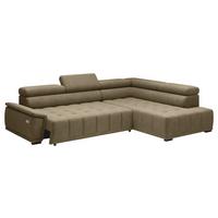 Rohová sedačka GRINALDI, pravá, sivohnedá - čierna/taupe, Modern, textil/plast (283/206cm) - Premium Living