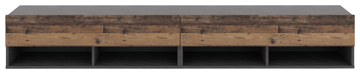 Lowboard Derby 200 - Alteiche/Dunkelgrau, Design, Holzwerkstoff (200/31,5/32,5cm) - Livetastic