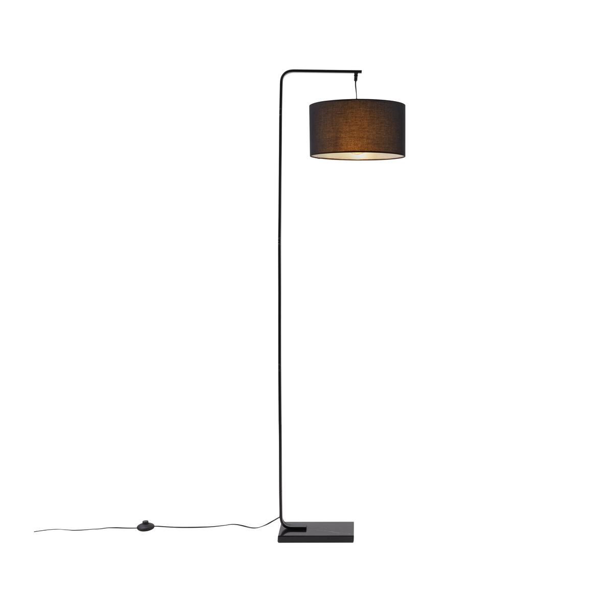 Stojacia lampa ALARA čierna - čierna, Modern, kov/textil (45/35/170cm) - Bessagi Home