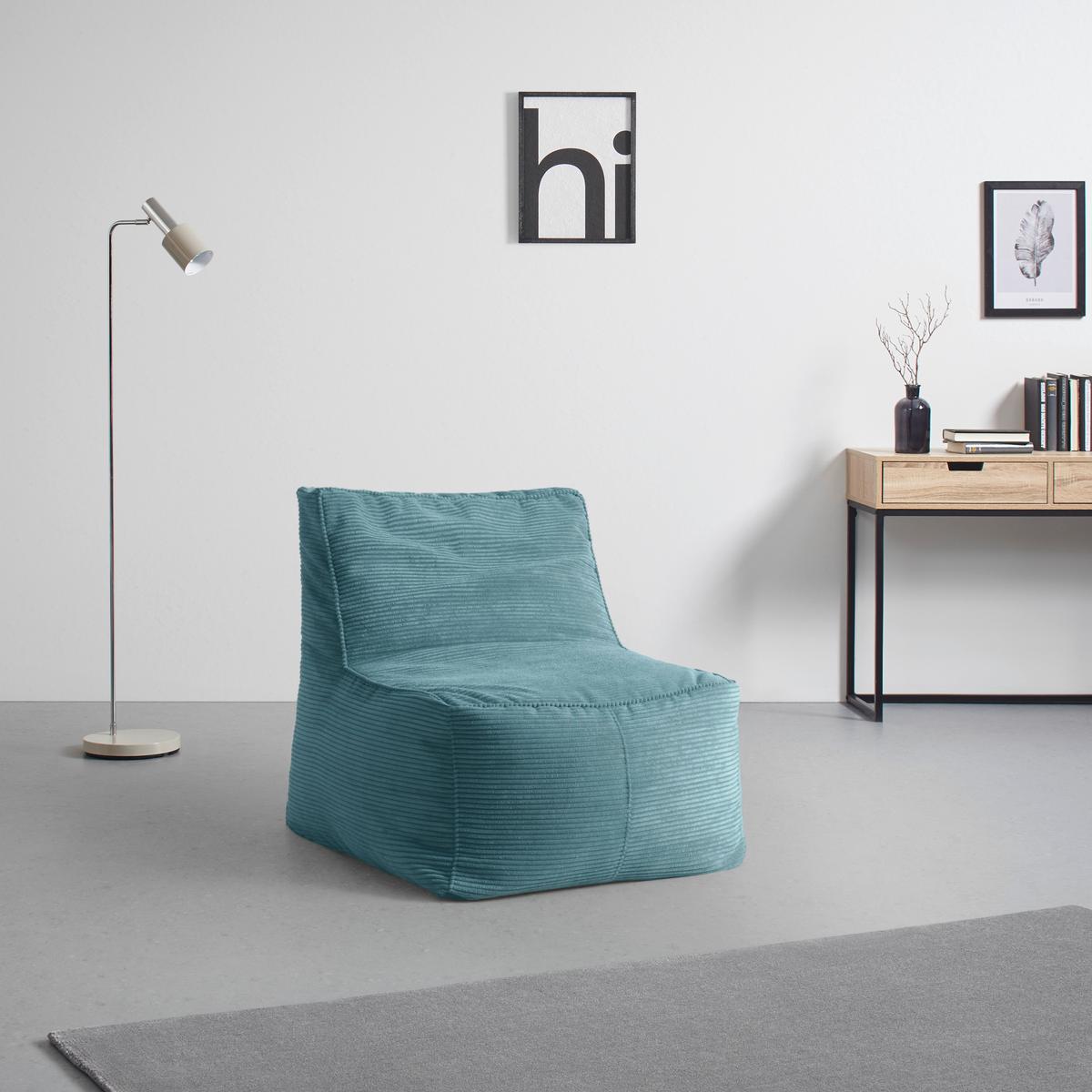 Sedací vak CAROLINE, petrolej.manšestr, max. 90 kg - petrolej, Moderní, textil (75/84/88cm) - Mömax