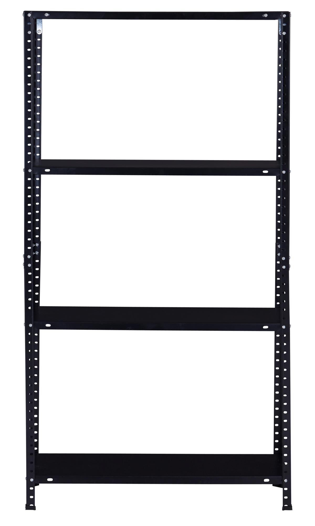 Schraubregal Stahl 75x150x30 Cm 40kg/boden - Schwarz, MODERN, Metall (75/150/30cm) - Homezone