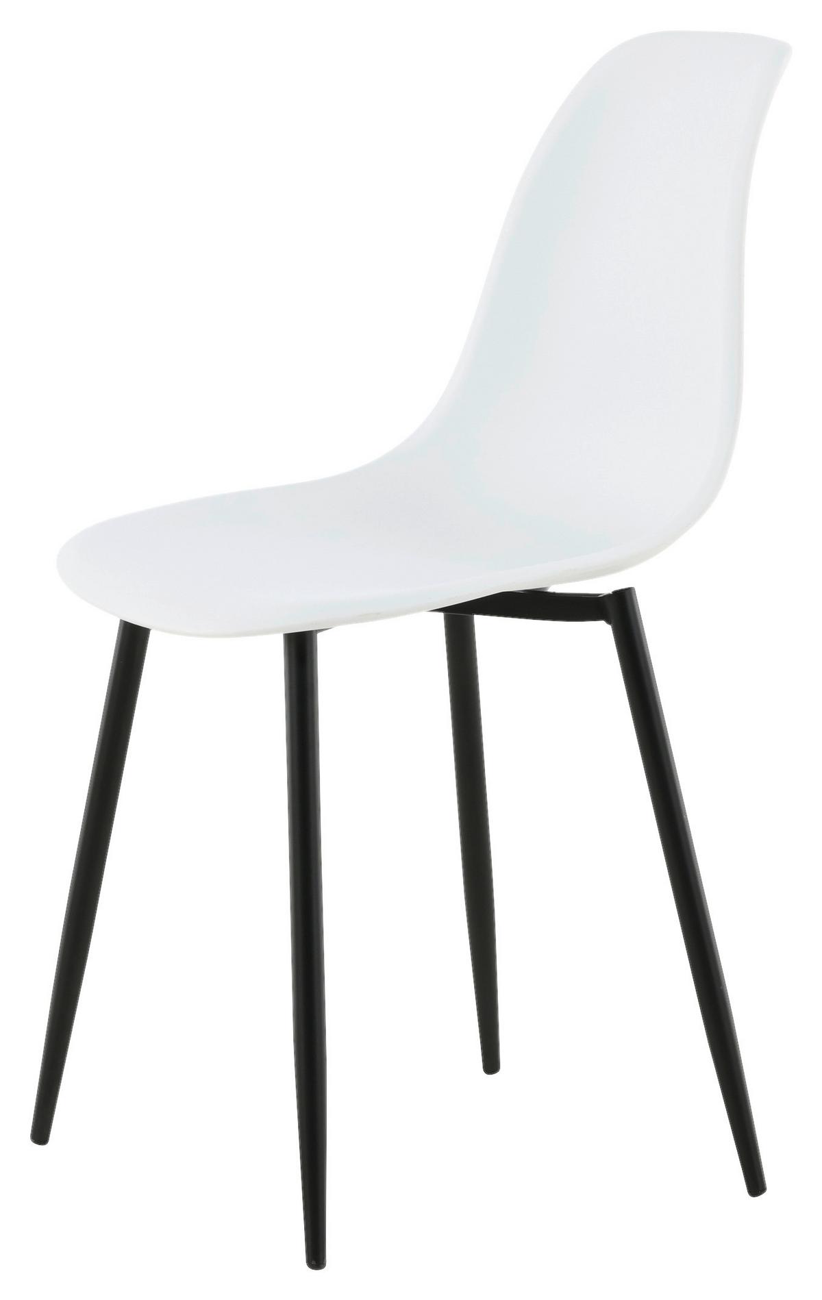 Stuhl-set Polar - Schwarz/Weiß, Design, Kunststoff/Metall (45,5/81/58cm) - Livetastic