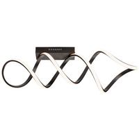 Stropné LED svietidlo čierna max. 30 Watt - čierna, Modern, kov (60/18/23cm) - Modern Living