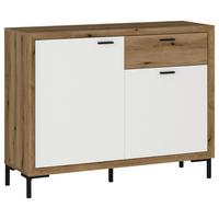 Komód Marinella - kasmírszínű/tölgyfa színű, Trend, faalapú anyag (107/86/43cm)