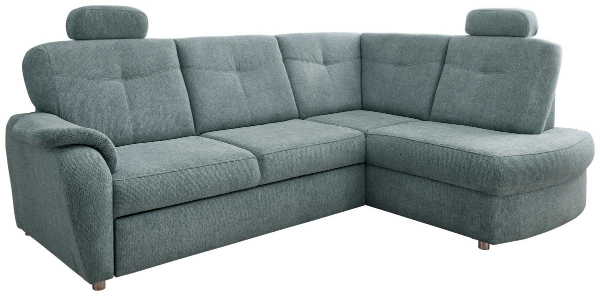 Eckschlafsofa Rosali Mintgrün S: 264x180 Cm - Chromfarben/Mintgrün, MODERN, Textil (264/180cm) - Livetastic