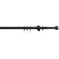 Rundstangengarnitur Nero - Schwarz, KONVENTIONELL, Metall (120-210cm) - Ondega