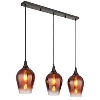 Hängeleuchte 155520-3hc - Klar/Chromfarben, KONVENTIONELL, Glas/Metall (83/18/120cm) - Globo