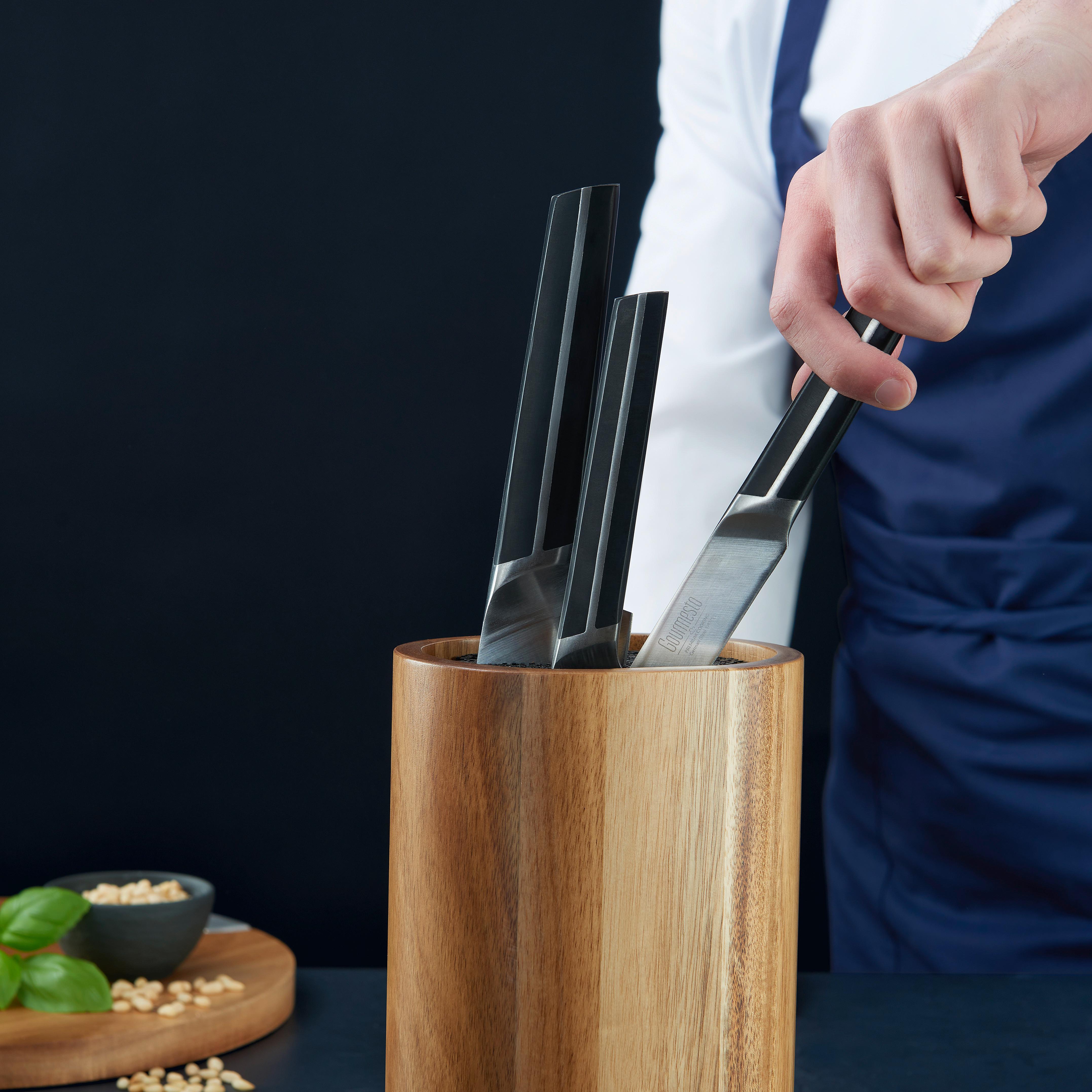 Stojan na nože Profi Line, výška: 24cm - farba akácie, Konventionell, drevo (14/10,8/23cm) - Gourmesto