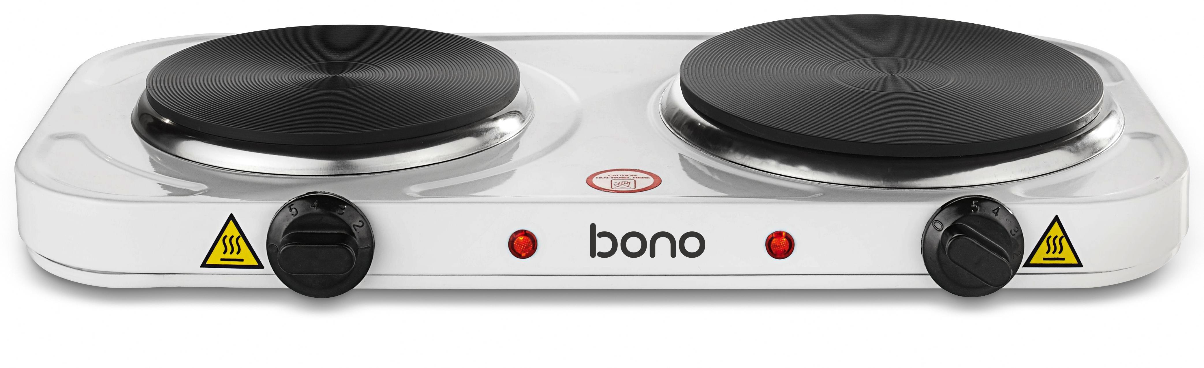 Dupla Főzőlap Wendy - Fehér/Fekete, konvencionális, Műanyag/Fém (48.5/24/7cm) - Bono