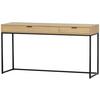 Schreibtisch Silas Eichefarben B: 140 Cm - Eichefarben/Schwarz, Design, Holz/Metall (140/44/75cm) - Livetastic