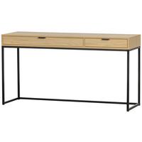 Schreibtisch Silas Eichefarben B: 140 Cm - Eichefarben/Schwarz, Design, Holz/Metall (140/44/75cm) - Livetastic