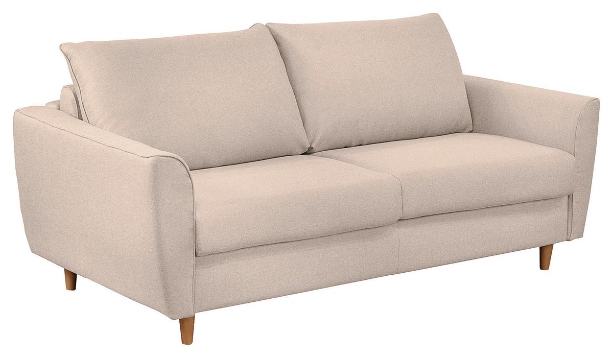 Schlafsofa Winter Rosa B: 195 cm - Buchefarben/Rosa, Design, Textil (195/90/102cm) - Livetastic