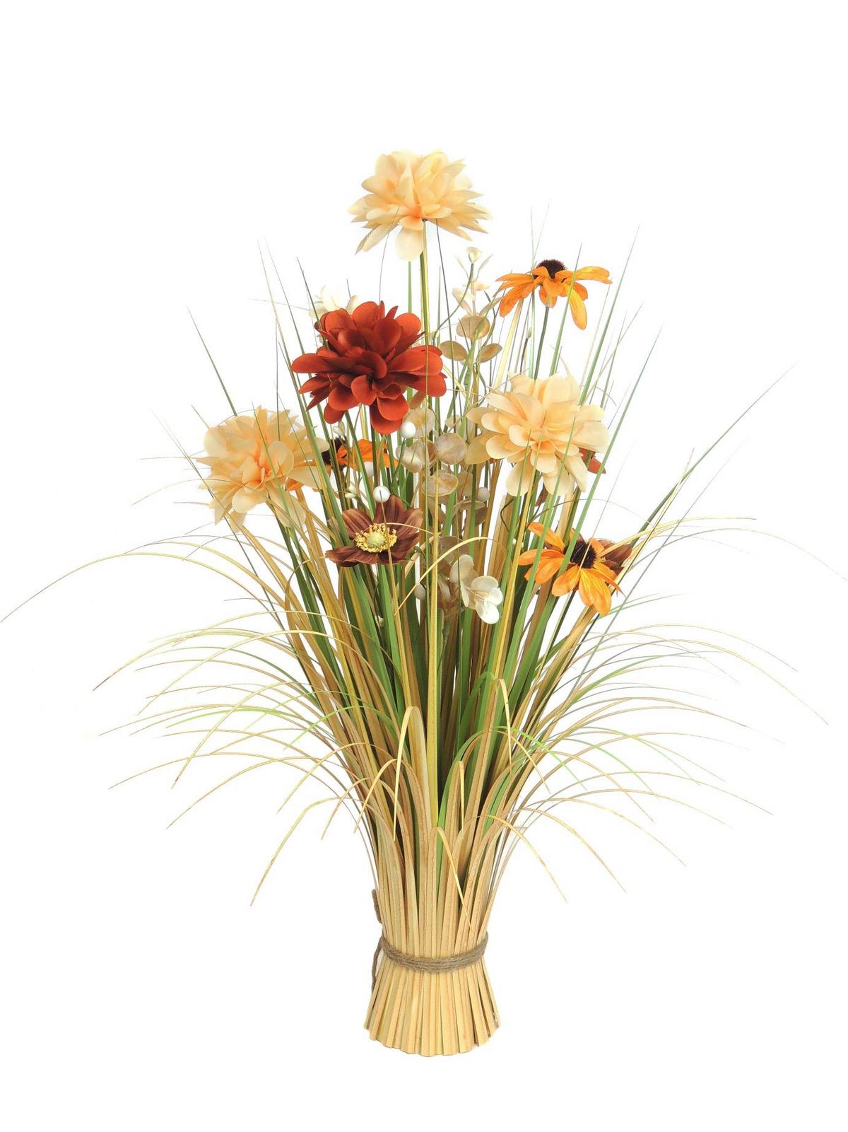 Kunstblume Lea - Gelb/Multicolor, KONVENTIONELL, Kunststoff/Textil (35/70cm) - Luca Bessoni