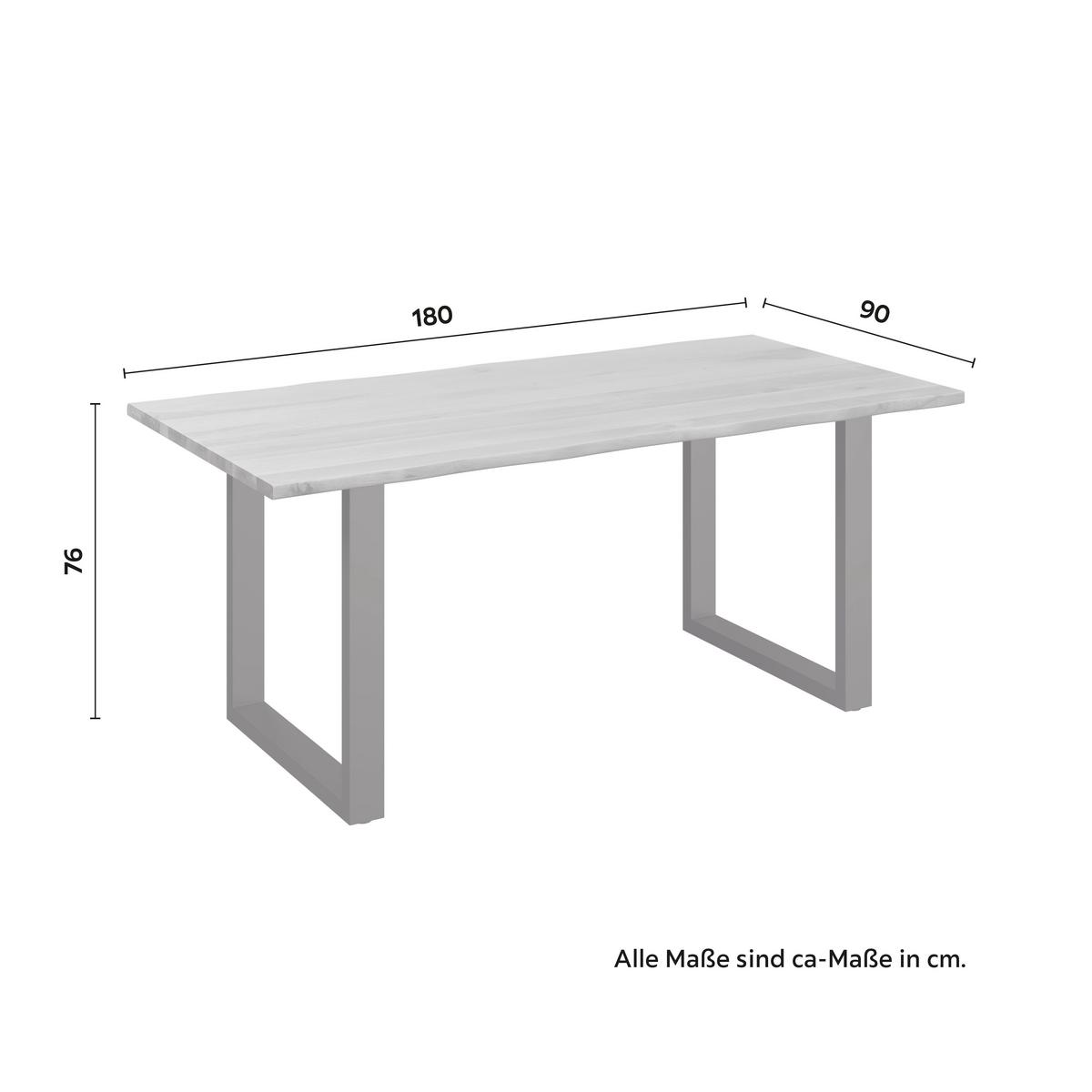 Jedálenský stôl Jackie, š: 180 cm - čierna/farba duba, Modern, kov/drevo (180/90/76cm) - Bessagi Home
