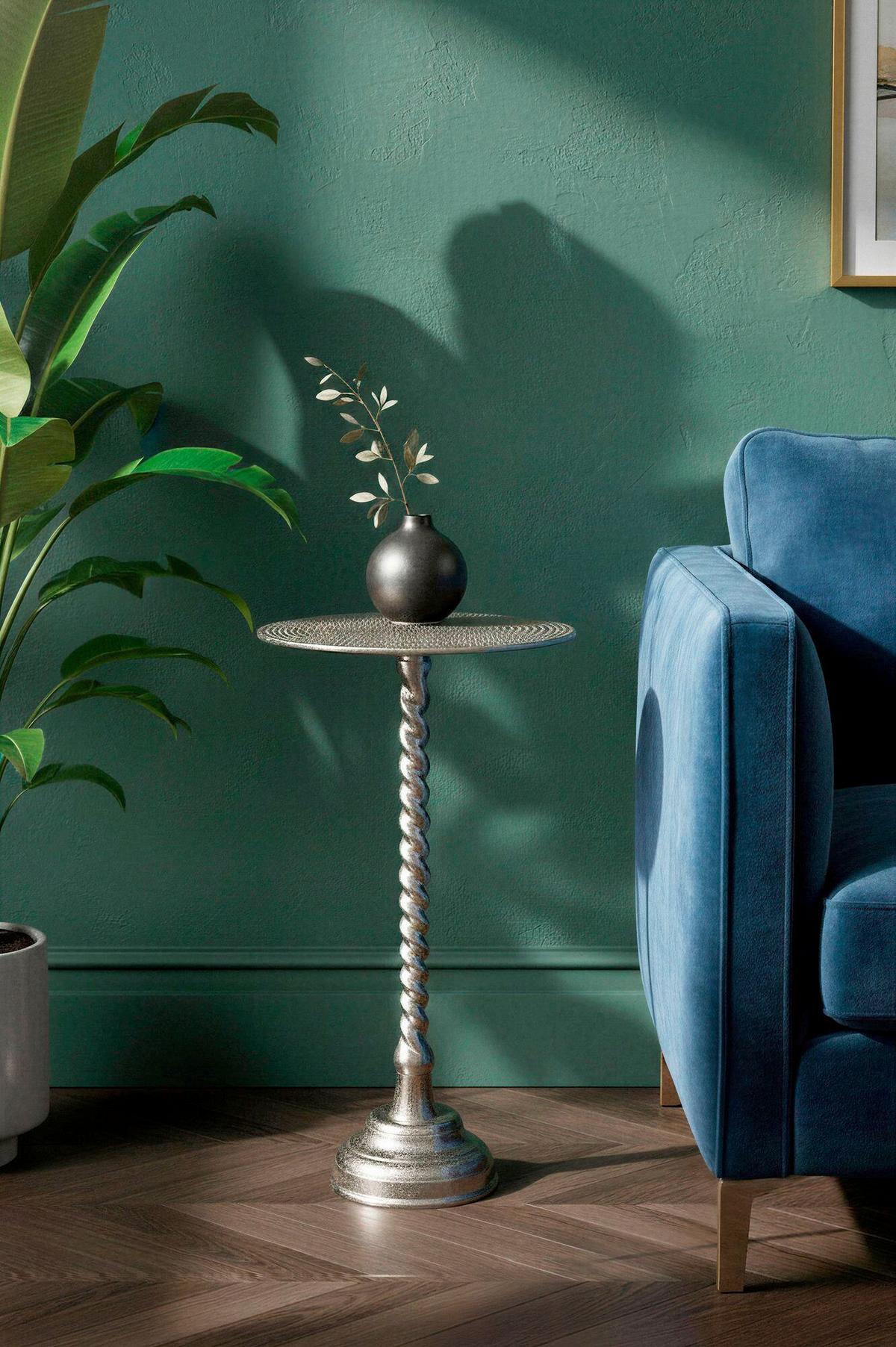 Beistelltisch Silberfarben B: 28 cm - Silberfarben, Design, Metall (28/51/28cm) - Livetastic