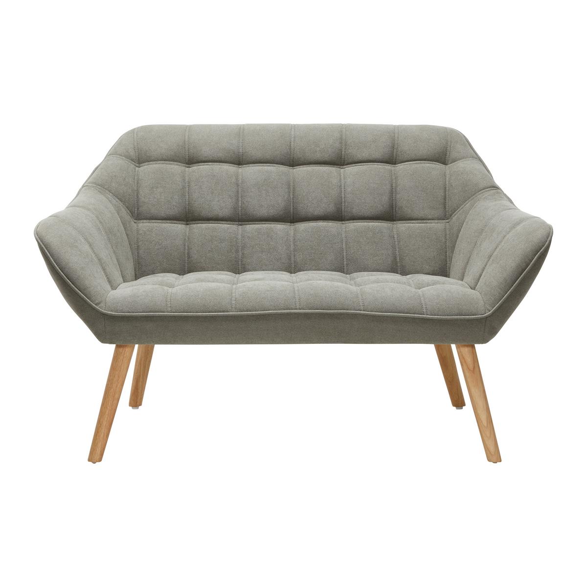 Dvojmiestna pohovka Monique, sivá - sivá, Modern, drevo/textil (127/76/74,5cm) - Modern Living