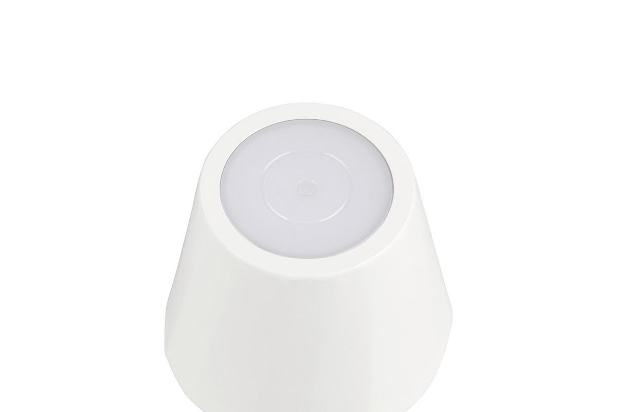 AKKU-TISCHLEUCHTE Touchdimmer, 2700-6500K - Weiß, Design, Metall (8,5/21cm)
