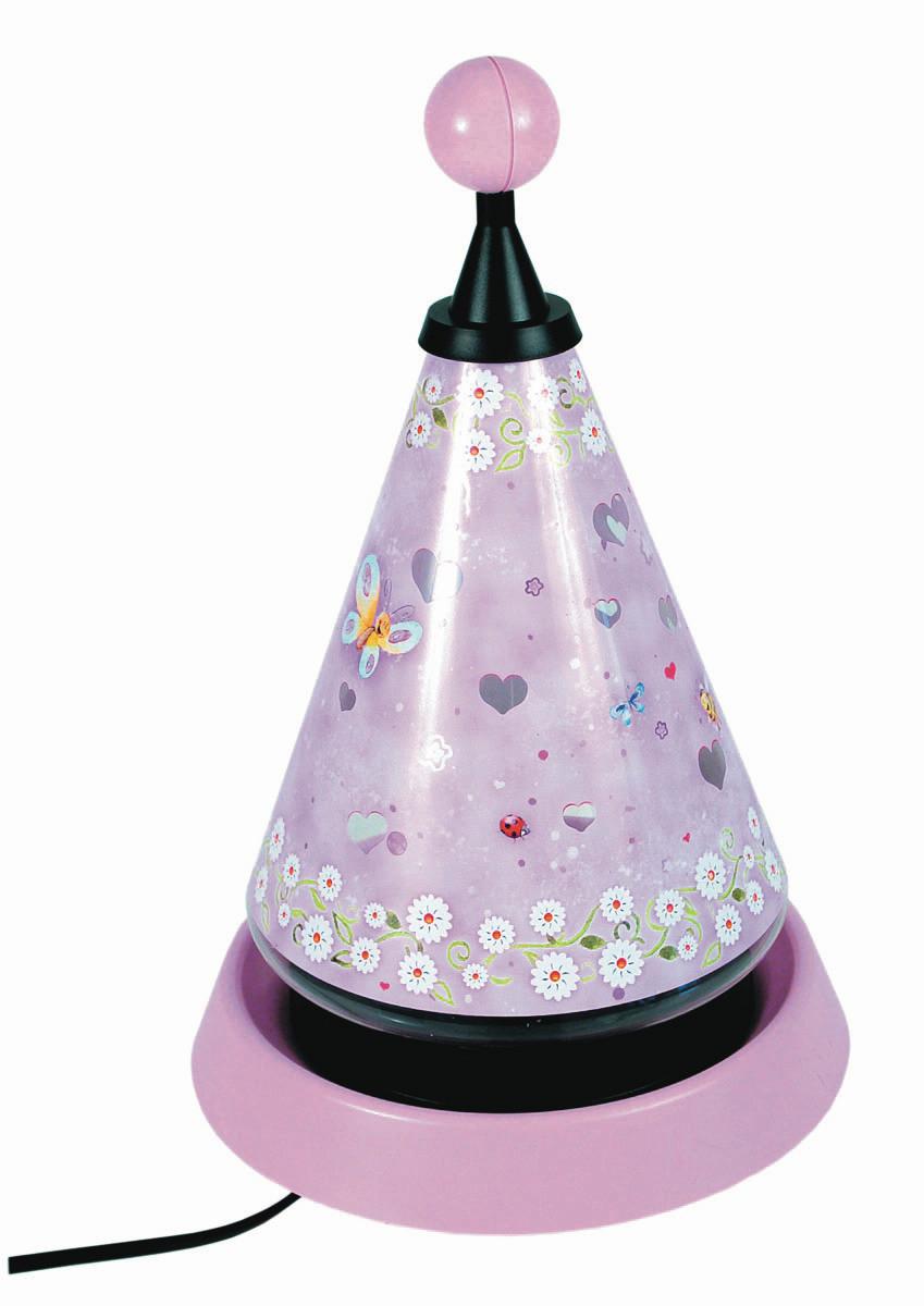 Tischlampe Carousel Margeriten Mulitcolor/rosa Für Kinder