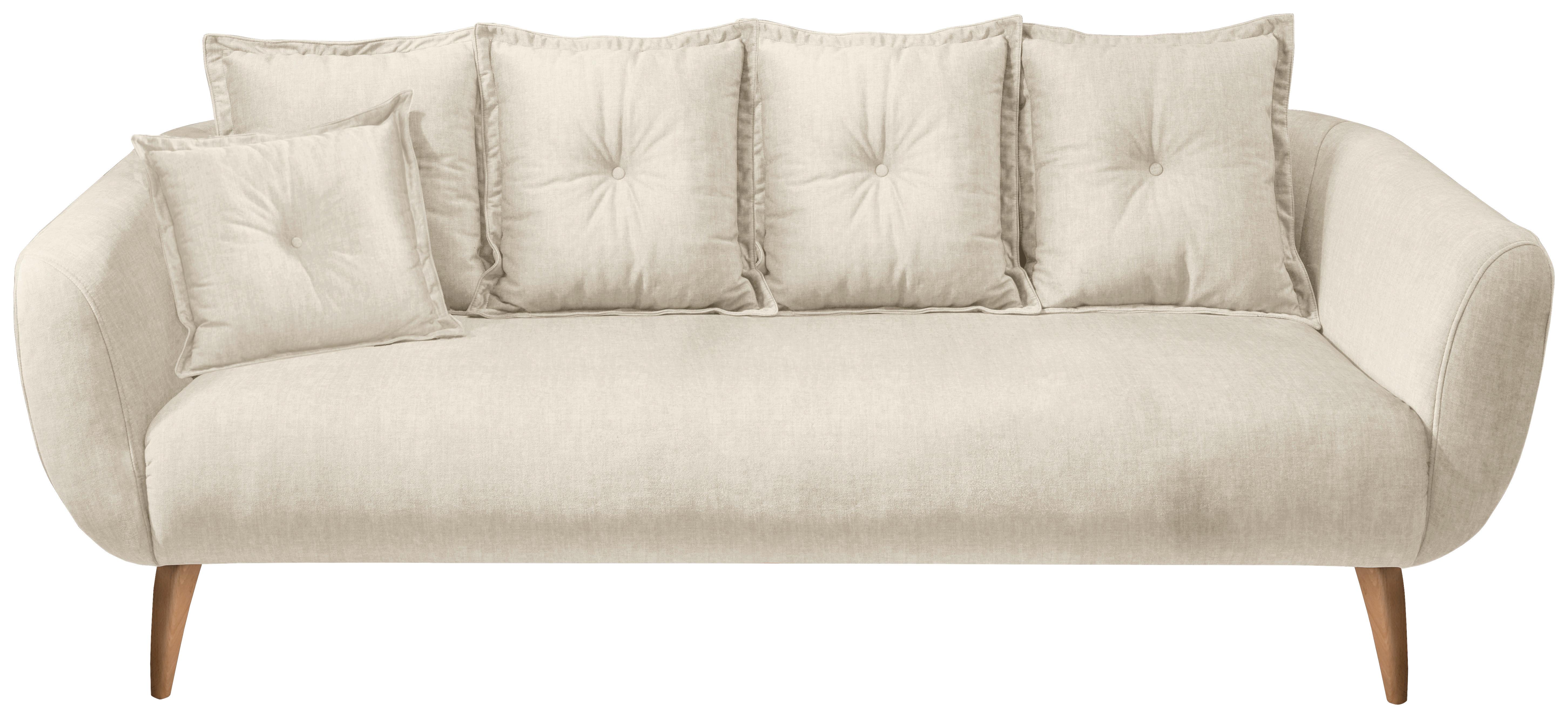 3-Sitzer-Sofa Baggio Beige, Buchefarben, B: 236 cm - Beige/Buchefarben, MODERN, Textil (236/94/103cm) - Livetastic