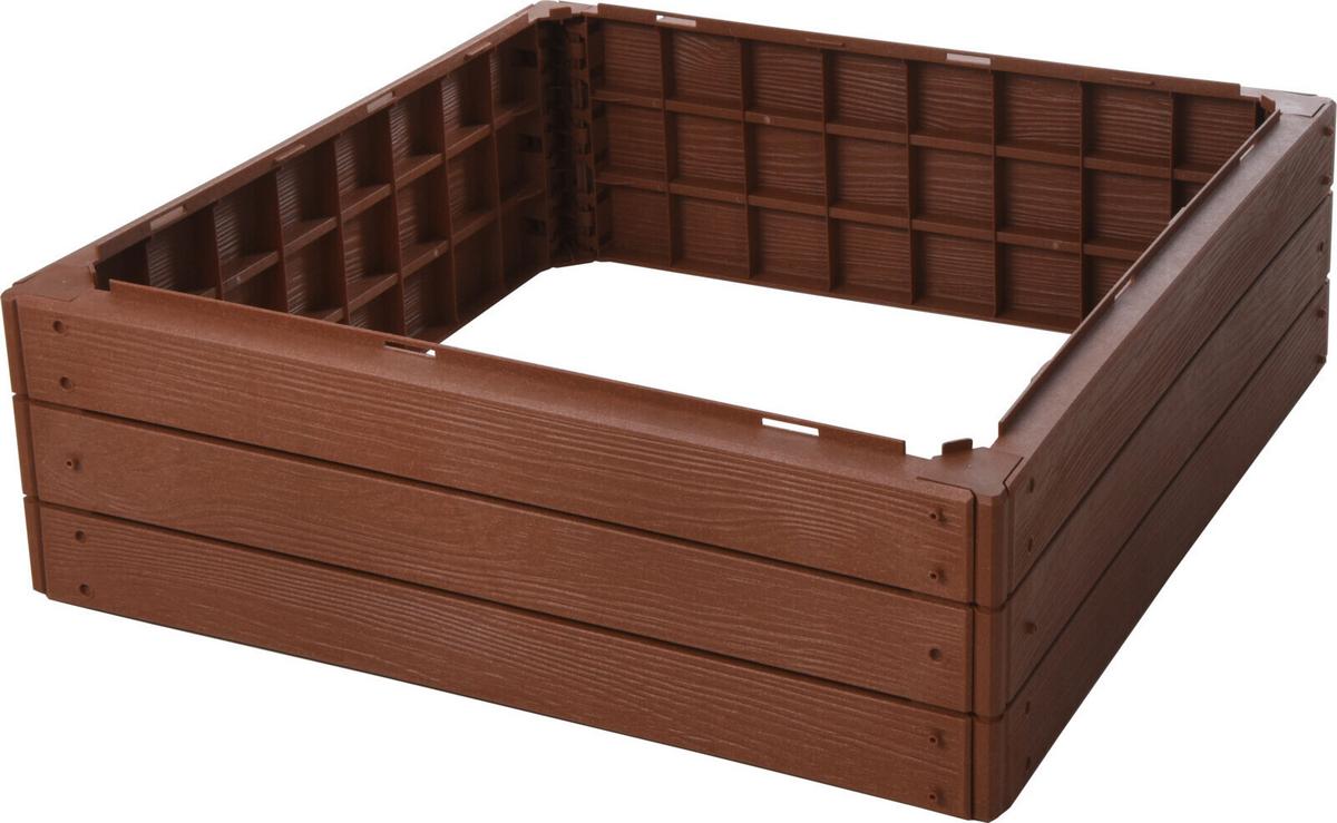 Beeteinfassung Karl - Braun, Basics, Kunststoff (75,6/75,6/25cm)