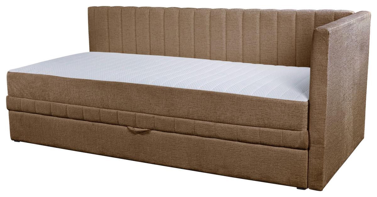 Schlafsofa Roma - Gelb/Schwarz, Design, Textil (212/83/99cm) - MID.YOU