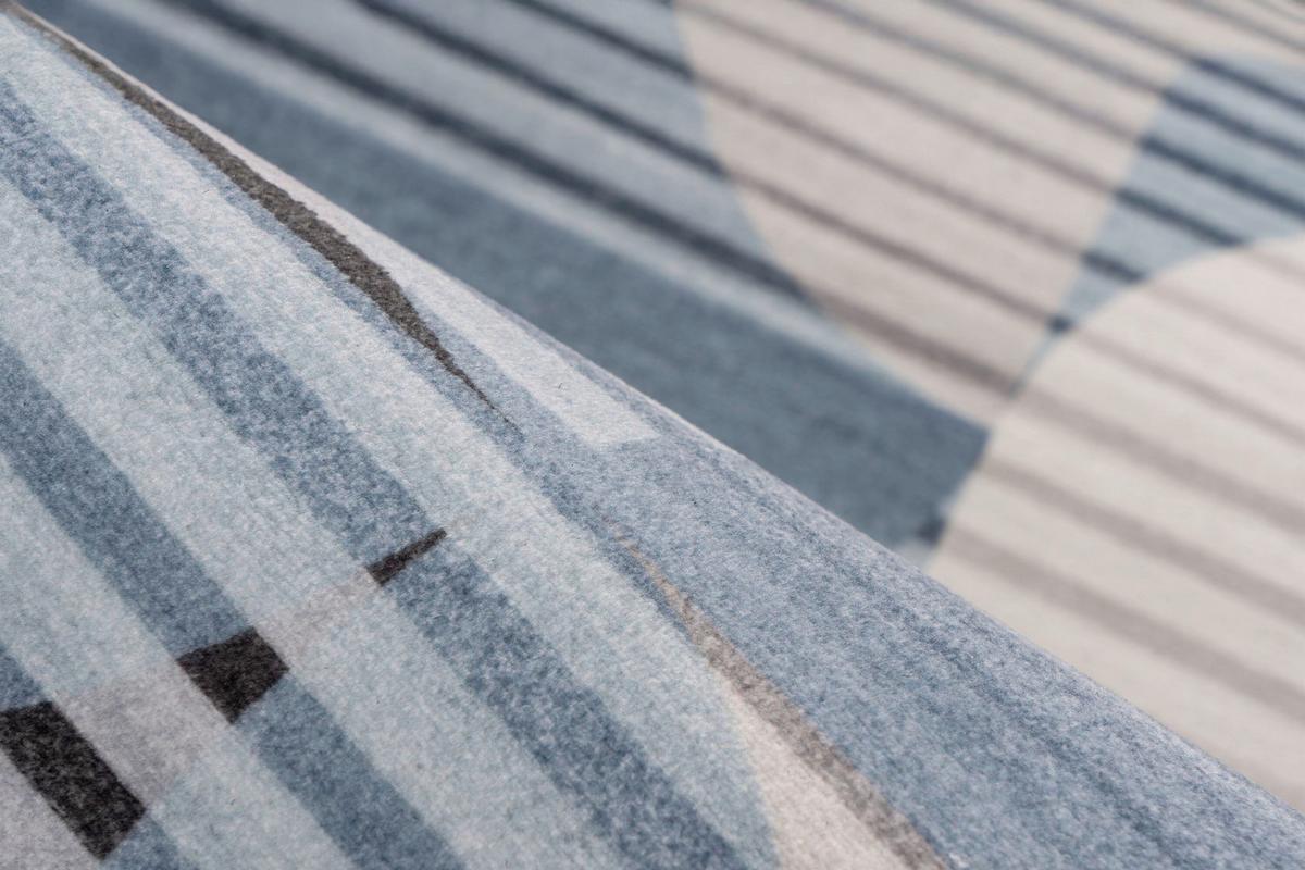 Flachwebteppich Blau Bluster 120x170 cm - Blau, Basics, Textil (120/170cm) - Kayoom