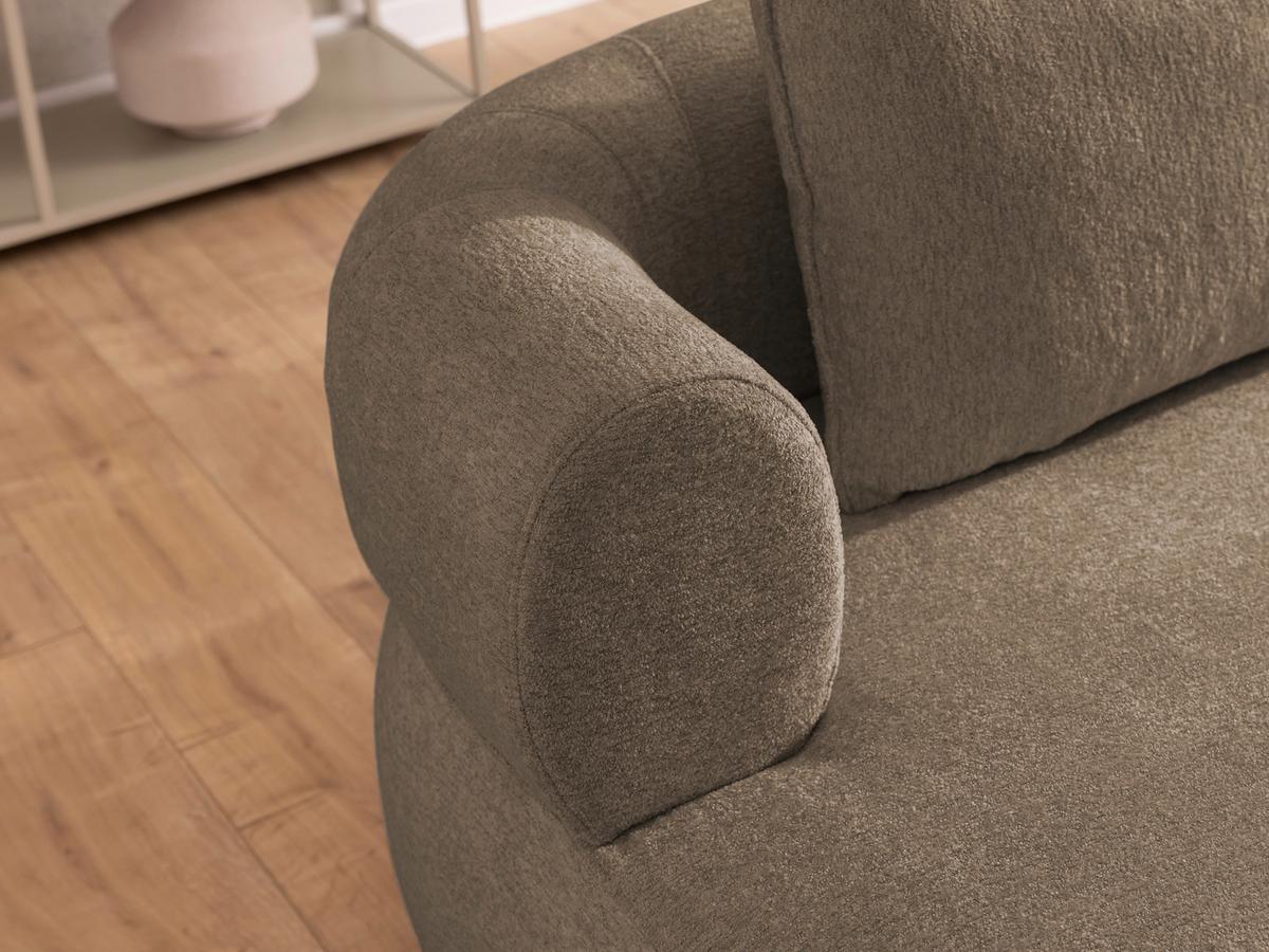 Ecksofa Ferro Braun S: 156x256 cm - Schwarz/Braun, Design, Textil (156/256cm) - Livetastic